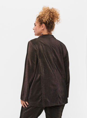 Kavaj med glitter och knäppning, Black w. Lurex, Model image number 1