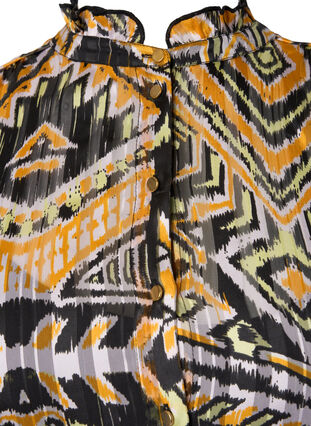 Mönstrad midiklänning med knappar, Yellow Aztec AOP, Packshot image number 2