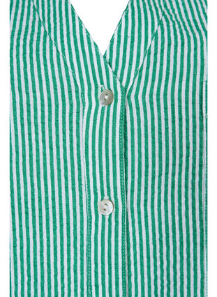 Randig bomullsskjorta med 3/4-ärmar, Jolly Green Stripe, Packshot image number 2