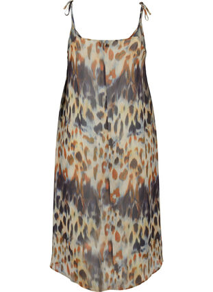 Blommig strandklänning med axelband, Abstract Leopard, Packshot image number 1