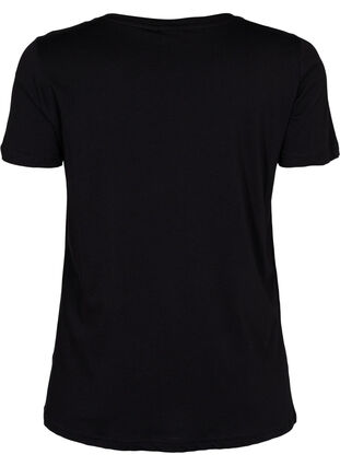  T-shirt till träning med print, Black w. stripe run, Packshot image number 1