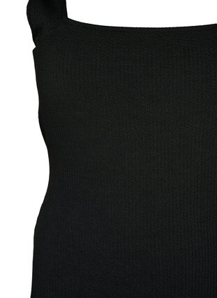 Baddräkt med crepe-struktur, Black, Packshot image number 2