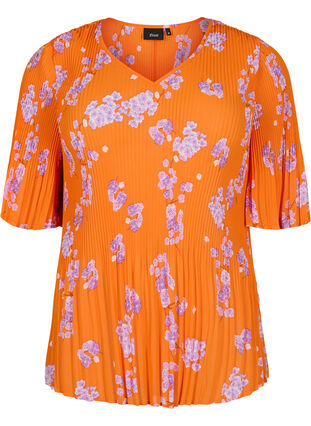 Blommig plisserad blus, Exuberance Flower, Packshot image number 0