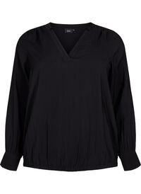 V-ringad blus i viskos
