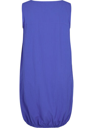 Ärmlös klänning i bomull, Dazzling Blue, Packshot image number 1