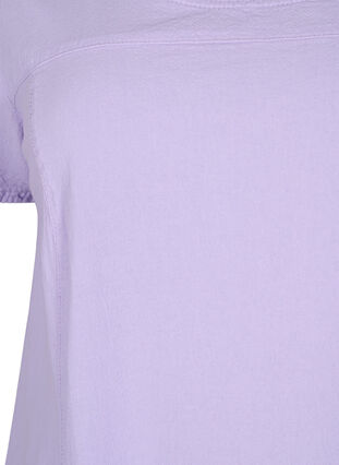 Kortärmad klänning i bomull, Lavender, Packshot image number 2