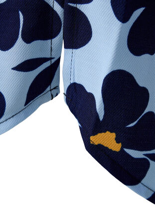 Långärmad tunika med volangkrage, Flower AOP, Packshot image number 3