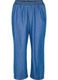 Löst sittande denimbyxor i lyocell (TENCEL™)