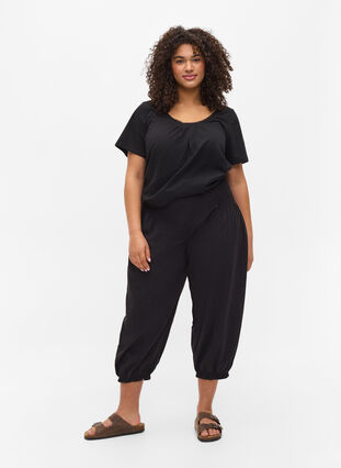 Lösa knickers med smock, Black, Model image number 0