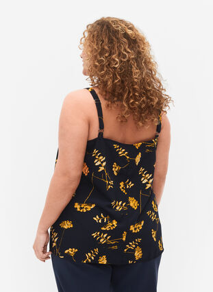 FLASH - Topp med tryck, Night Sky Yellow AOP, Model image number 1