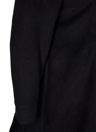 Jacka i ull och huva, Black Solid, Packshot image number 3