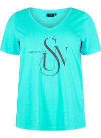 T-shirt i bomull med tryck