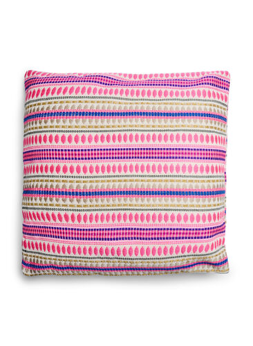 Kuddfodral med färgglatt mönster, Light Pink, Packshot image number 0