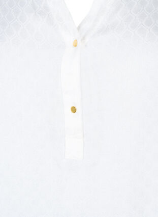 Viskos tunika med ton-i-ton mönster, Bright White, Packshot image number 2