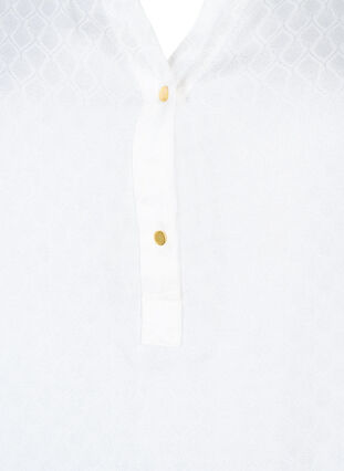 Viskos tunika med ton-i-ton mönster, Bright White, Packshot image number 2