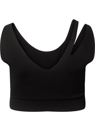 Sport-bh med utskuret parti, Black, Packshot image number 1