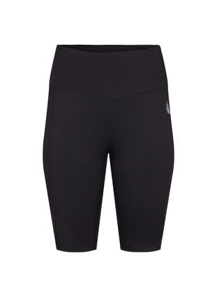 Långa träningsshorts i tajt modell, Black, Packshot image number 0