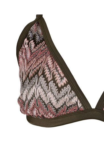 Mönstrad trekantsbikini-bh, Beech AOP, Packshot image number 2