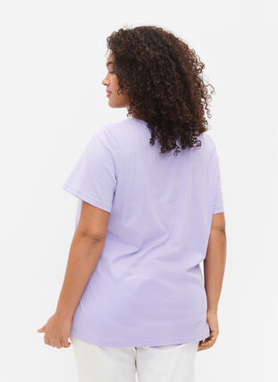 T-shirt i bomull med tryck, Lavender W. Love, Model image number 1
