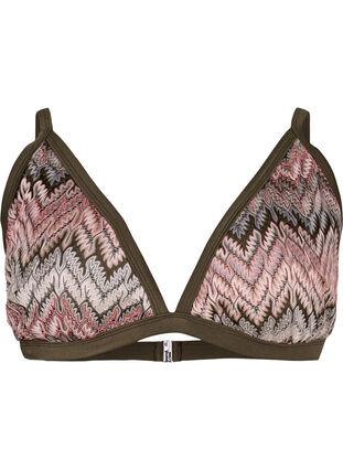 Mönstrad trekantsbikini-bh, Beech AOP, Packshot image number 0