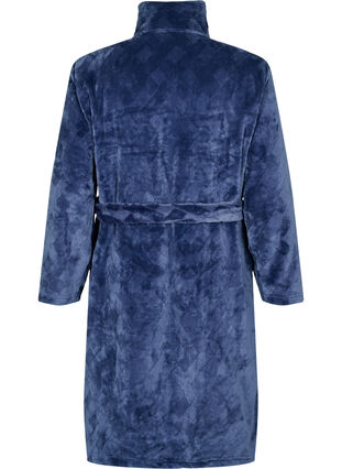 Morgonrock med dragkedja och fickor, Peacoat, Packshot image number 1
