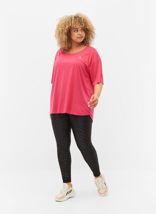 Träningstopp med korta ärmar, Azalea, Model image number 2