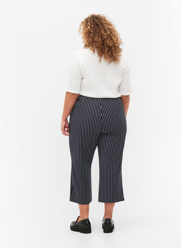 Lösa byxor med ankellängd, Navy Blazer Stripe, Model image number 1