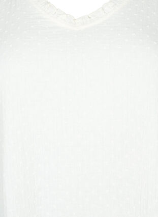 Kortärmad bomullstunika med volanger, Snow White, Packshot image number 2