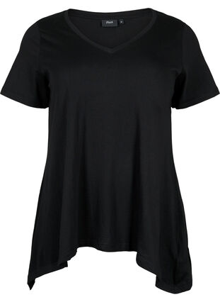 T-shirt i bomull med korta ärmar, Black SOLD, Packshot image number 0