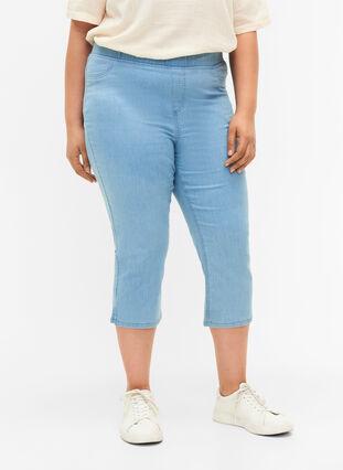 Knickers i bomullsblandning, Light blue denim, Model image number 2