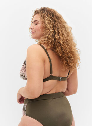 Mönstrad trekantsbikini-bh, Beech AOP, Model image number 1
