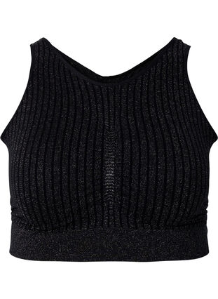 Seamless bh med glitter, Black w. Lurex, Packshot image number 0
