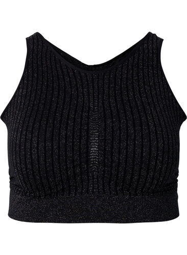 Seamless bh med glitter, Black w. Lurex, Packshot image number 0