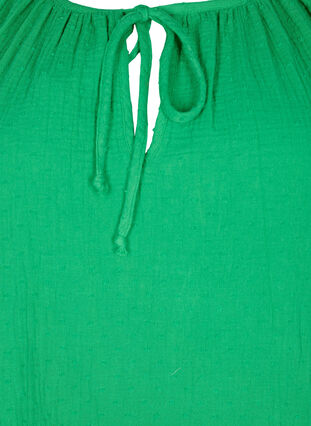 Bomullsblus med 1/2 ärmar, Bright Green, Packshot image number 2