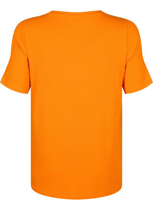T-shirt i viskos med ribbstruktur, Exuberance, Packshot image number 1