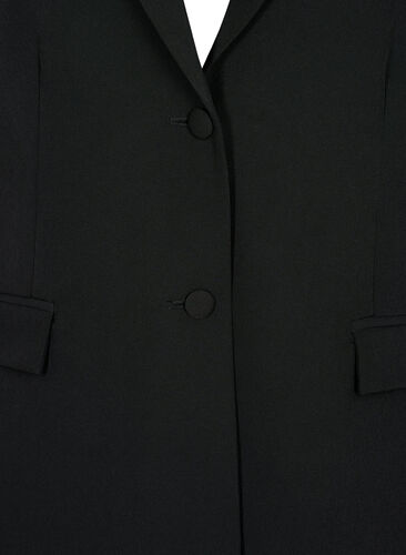 Klassisk blazer med knapp, Black, Packshot image number 2
