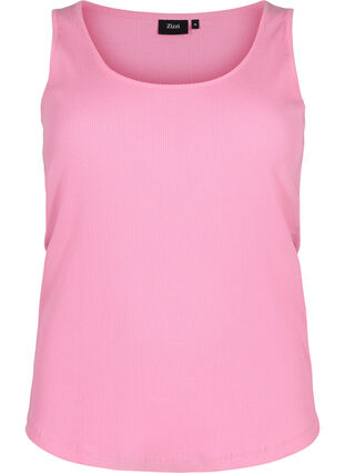 2-pack ribbad bas-tanktop , Rosebloom/Black, Packshot image number 2