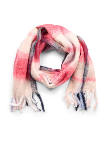 Halsduk med fransar, Pink, Packshot image number 0