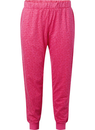 Sweatpants med tryck och fickor, Hot Pink AOP, Packshot image number 0