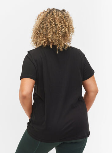  T-shirt till träning med print, Black A.C.T.V, Model image number 1