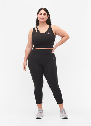 Sport-bh med utskuret parti, Black, Model image number 2