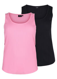 2-pack ribbad bas-tanktop 