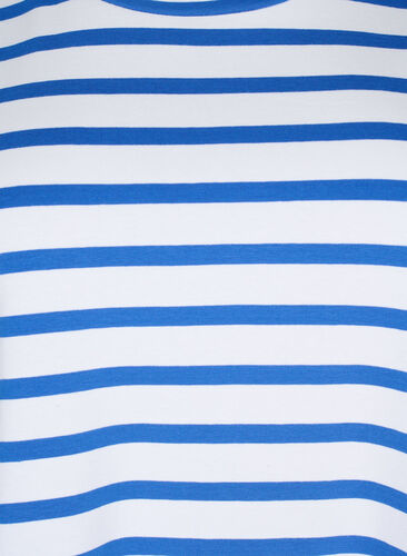 Randig t-shirt i bomull, Blue Stripes, Packshot image number 2