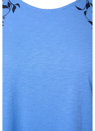 T-shirt i bomull med tryck, Ultramarine C Leaf, Packshot image number 2