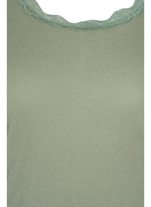Kortärmad, ribbad nattblus, Sea Spray, Packshot image number 2