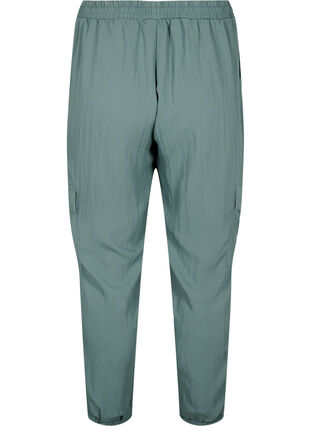 Löst sittande byxor i viskos med stora fickor, Balsam Green, Packshot image number 1