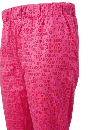 Sweatpants med tryck och fickor, Hot Pink AOP, Packshot image number 2