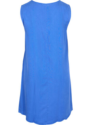 Spencerklänning med v-ringad hals, Dazzling Blue, Packshot image number 1