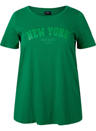 T-shirt i bomull med texttryck, Jolly Green W. New, Packshot image number 0