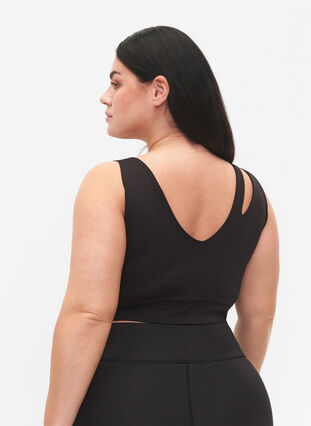 Sport-bh med utskuret parti, Black, Model image number 1